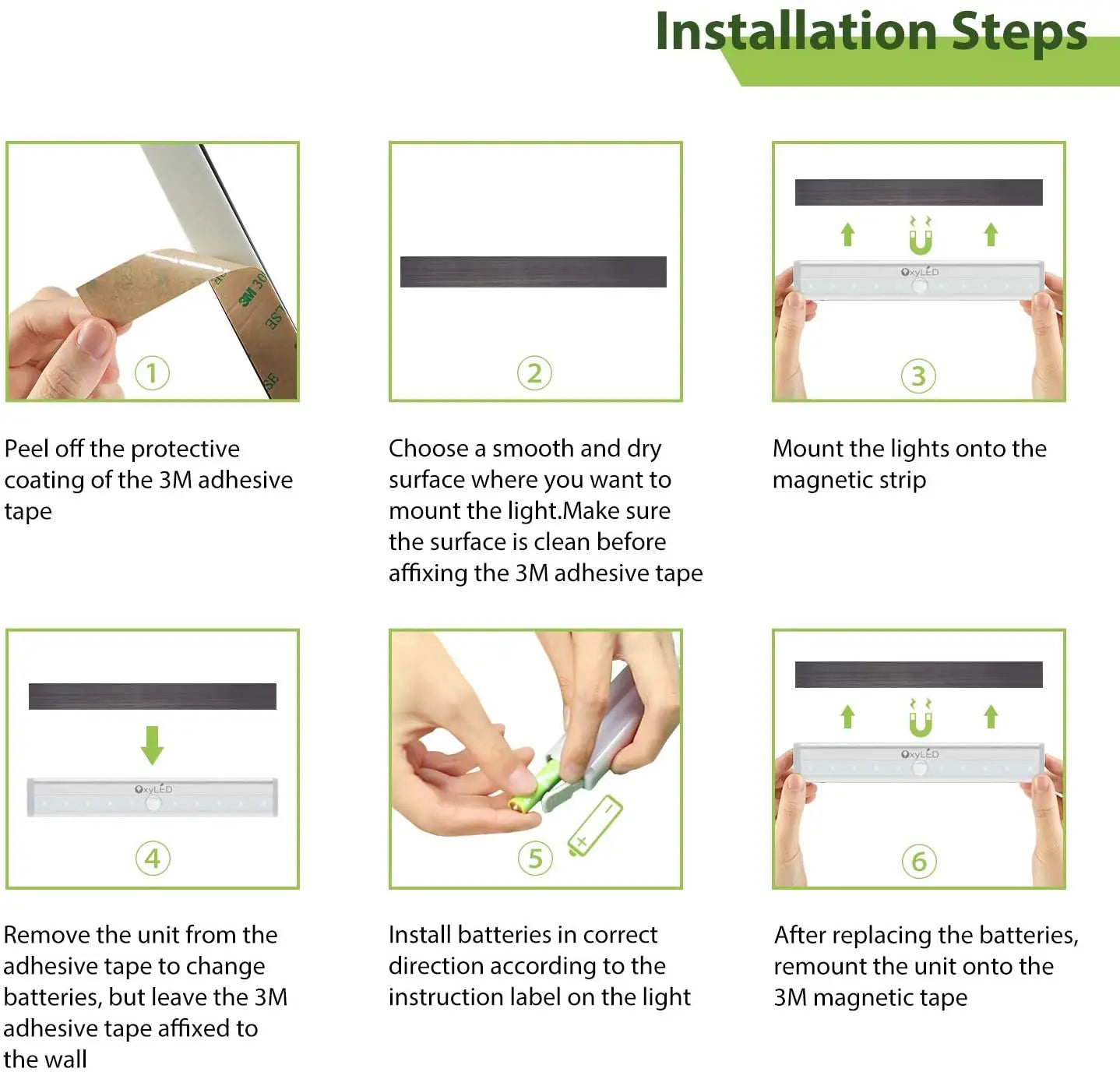 OxyLED Motion Sensor Closet, Cordless Under Cabinet Lightening, Wireless, Stick-on Battery Operated Pattan Australia